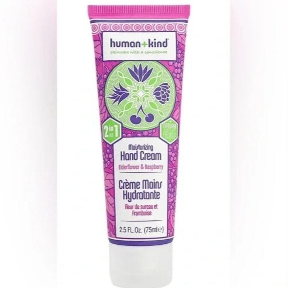 HUMAN+KIND Moisturizing Hand Cream ELDERFLOWER & RASPBERRY NEW
